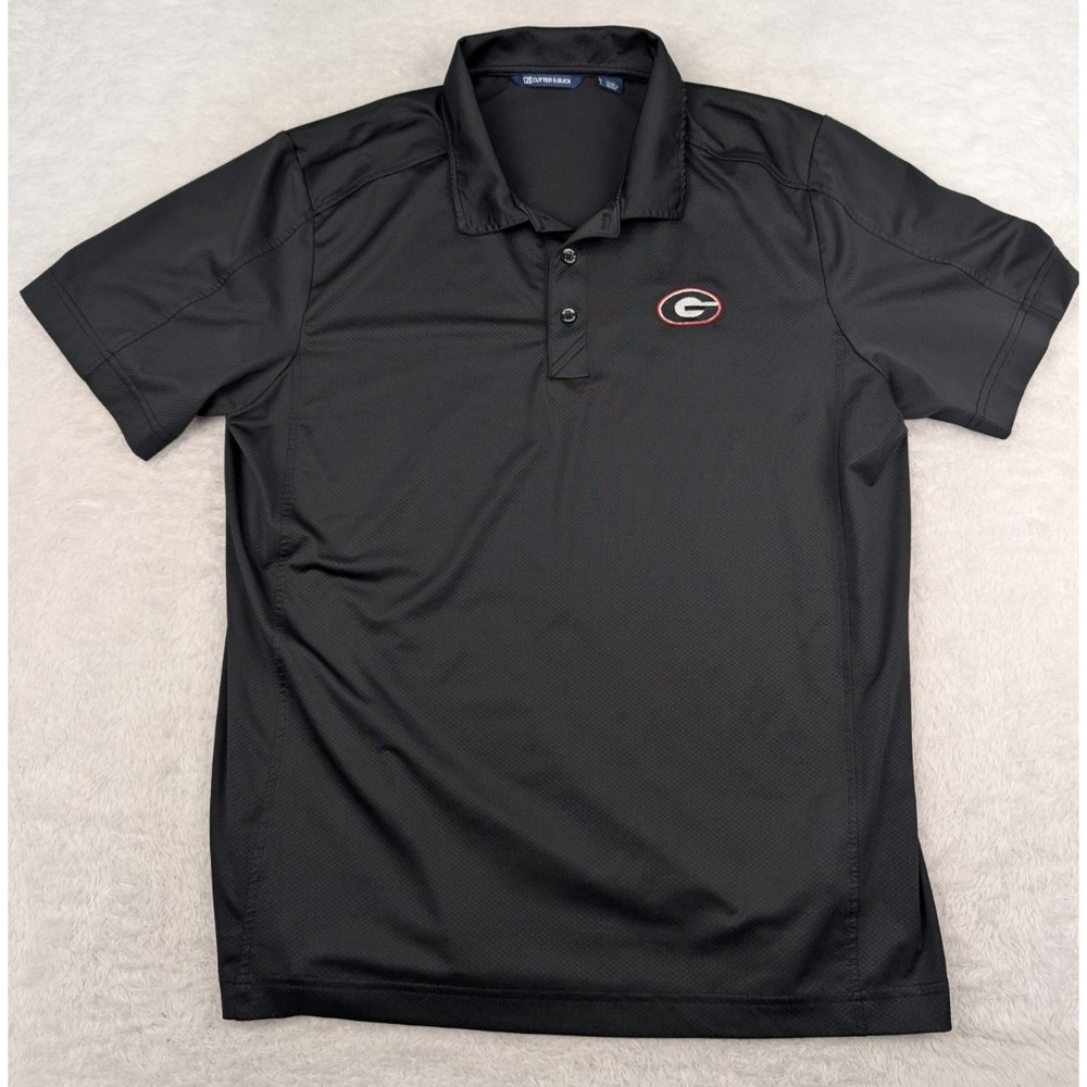 Cutter & Buck Georgia Bulldogs Polo Men's Size L  Black Stitched Logo NCAA